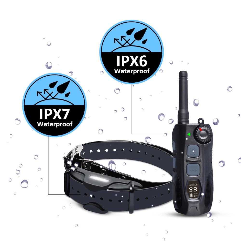 Dog Trainer's Collar Hunting Dog Training System Waterproof Rechargeable Dog Electic Collars 2000M Control for Medium Large Dogs