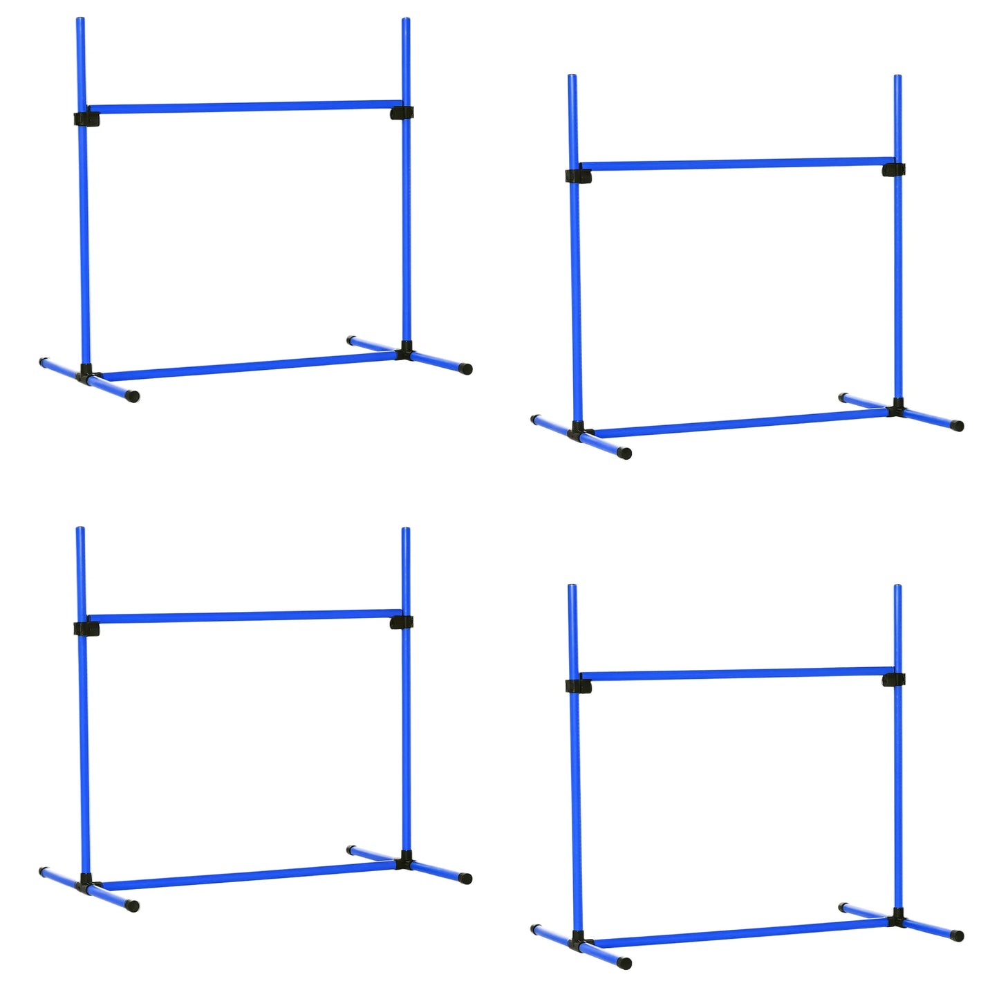 Dog Agility Training Kit Is A 4-piece Set of Dog Agility Training Equipment, Including 4 Height-adjustable Interlocking Obstacle Courses and A Carrying Bag