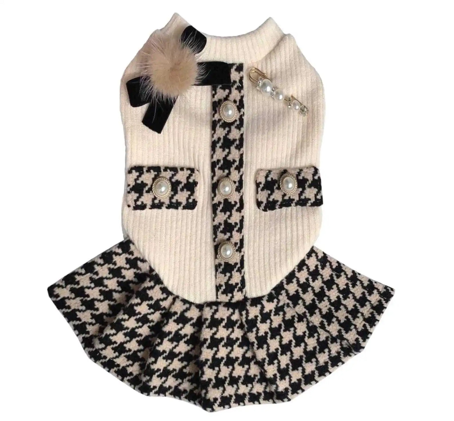 New Knitted Pet Princess Dress Soft Dog Cat Apparel for Small Dog Chihuahua Puppy Kitten Elegant Clothes Spring Autumn Pet Skirt