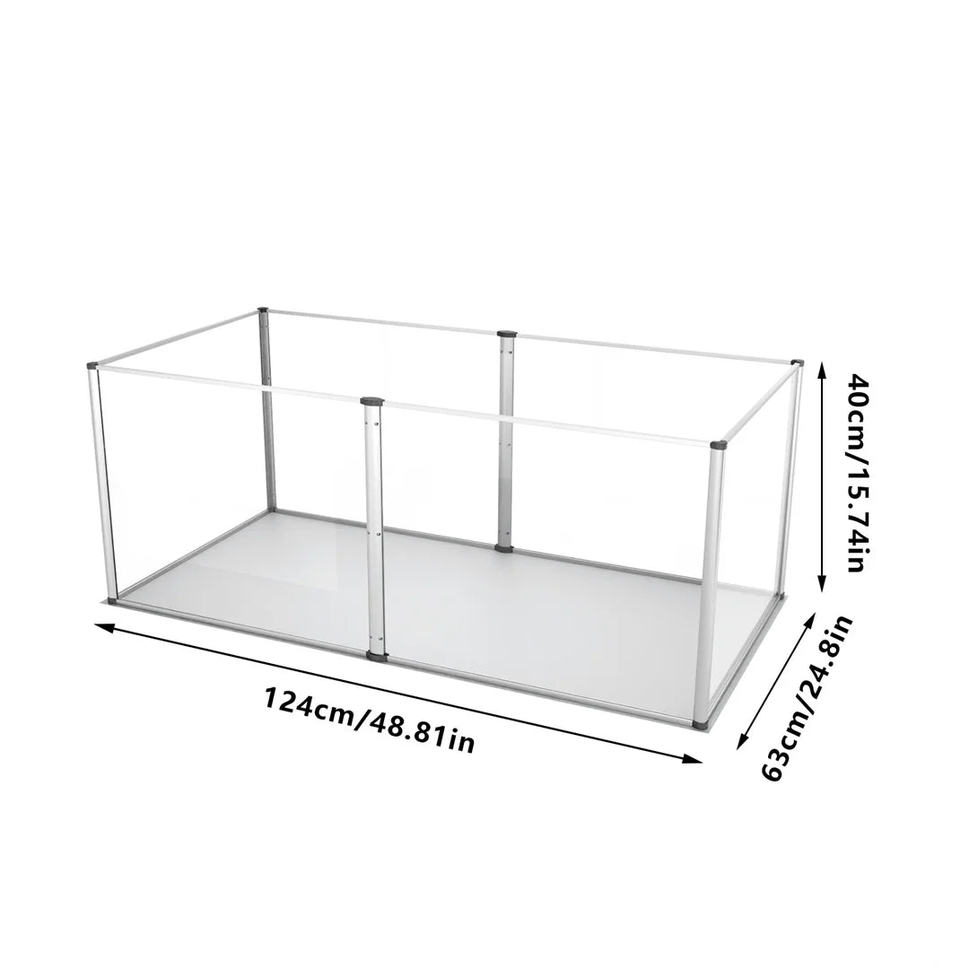 Unique Clear Acrylic Pet Playpen Dog Whelping Pen Rabbit Cage with Waterproof Floor Pad for Guinea Pigs Hedgehogs Hamsters