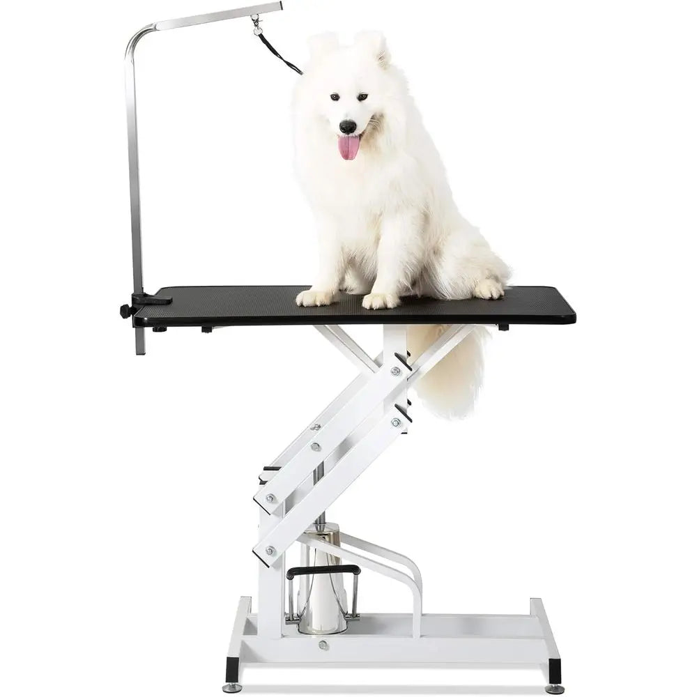 Hydraulic Dog Pet Grooming Table, 42 Inch Heavy Duty Proional Pet Grooming Station 21'' -36'' Height Adjustable or Small Medium