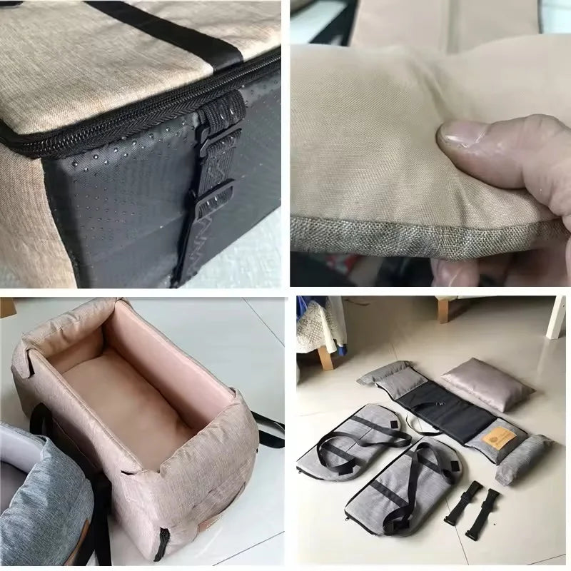 Dog Car Seat Bed Car Central Dog Car Seat Bed Portable Pet Carrier for Small Dogs Cats Safety Travel Bag  Pet  Accessories
