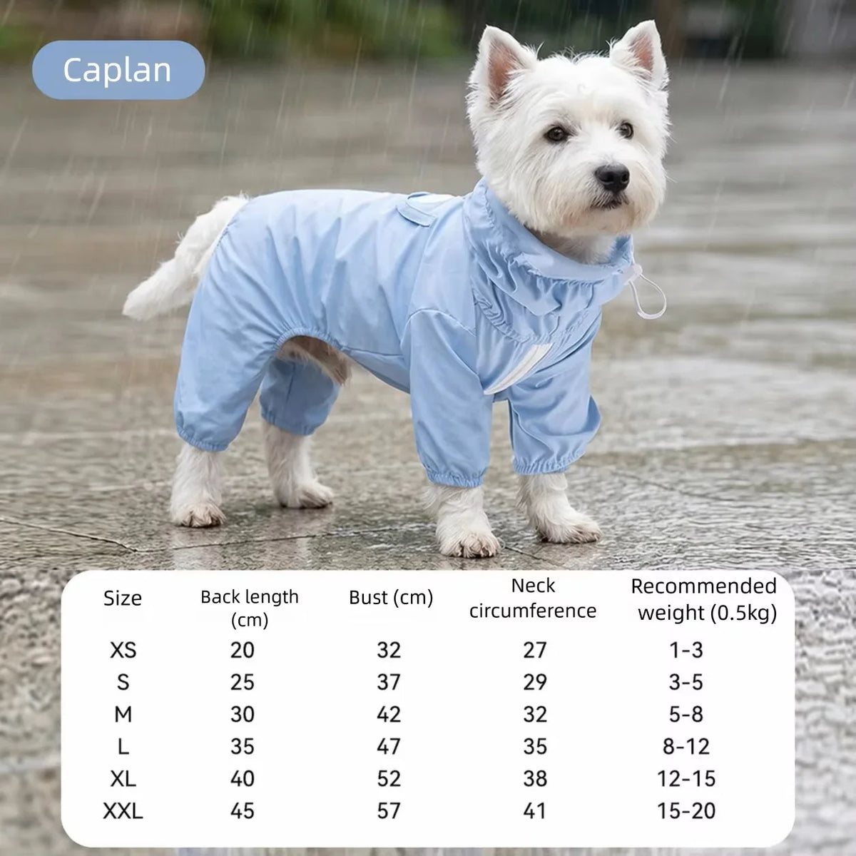Reflective Portable Dog Rain Cloak Pet Cape Costume Cartoon Dog Hooded Raincoat Adjustable Waterproof Small Dog Clothes Walk