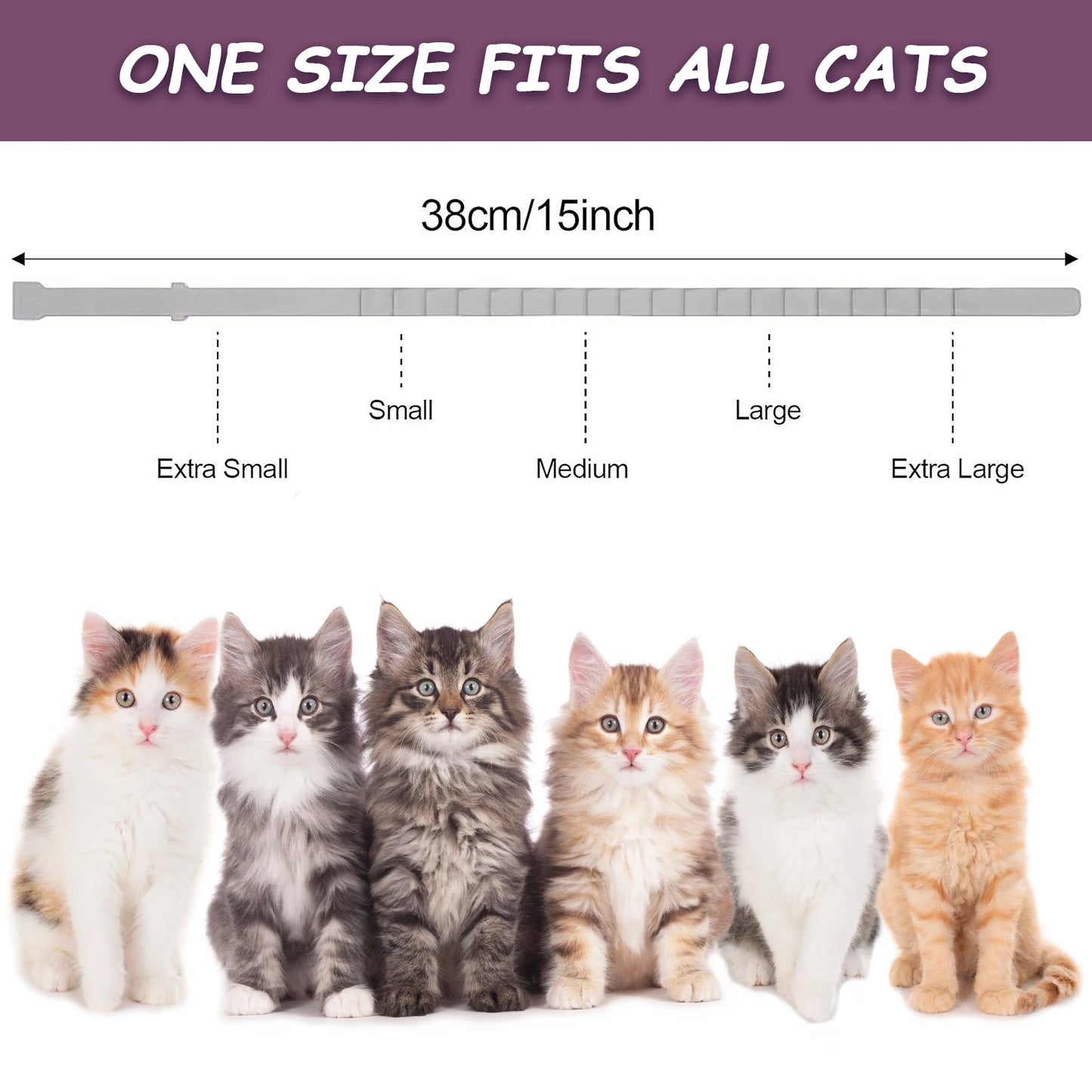 Cat Calming Collar Soothing Collar Anti-Anxiety Calming Pheromone Collar Comfort Cat Calm Collar for All Types of Cats