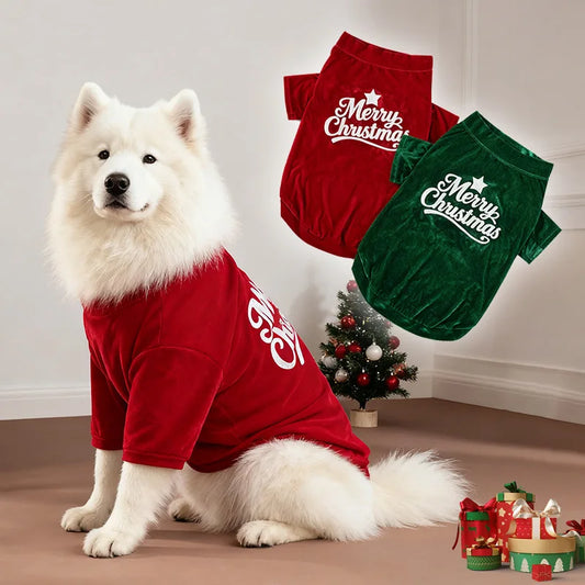 New Christmas Pet Clothes Autumn and Winter Two-legged Vest New Year's Small, Medium and Large Dog Cat Clothes