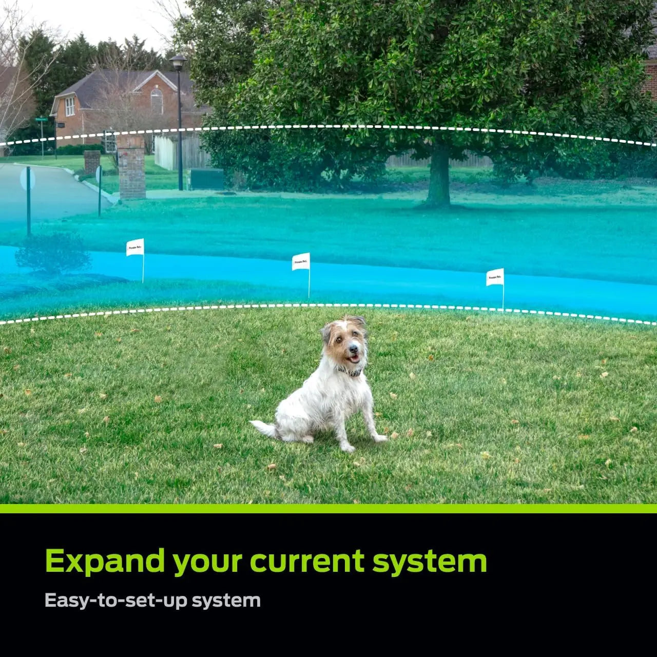 In-Ground Add-A-Dog Collar - Waterproof Receiver with Static Correction - Comfortable Nylon Strap - Dog Yard Safety