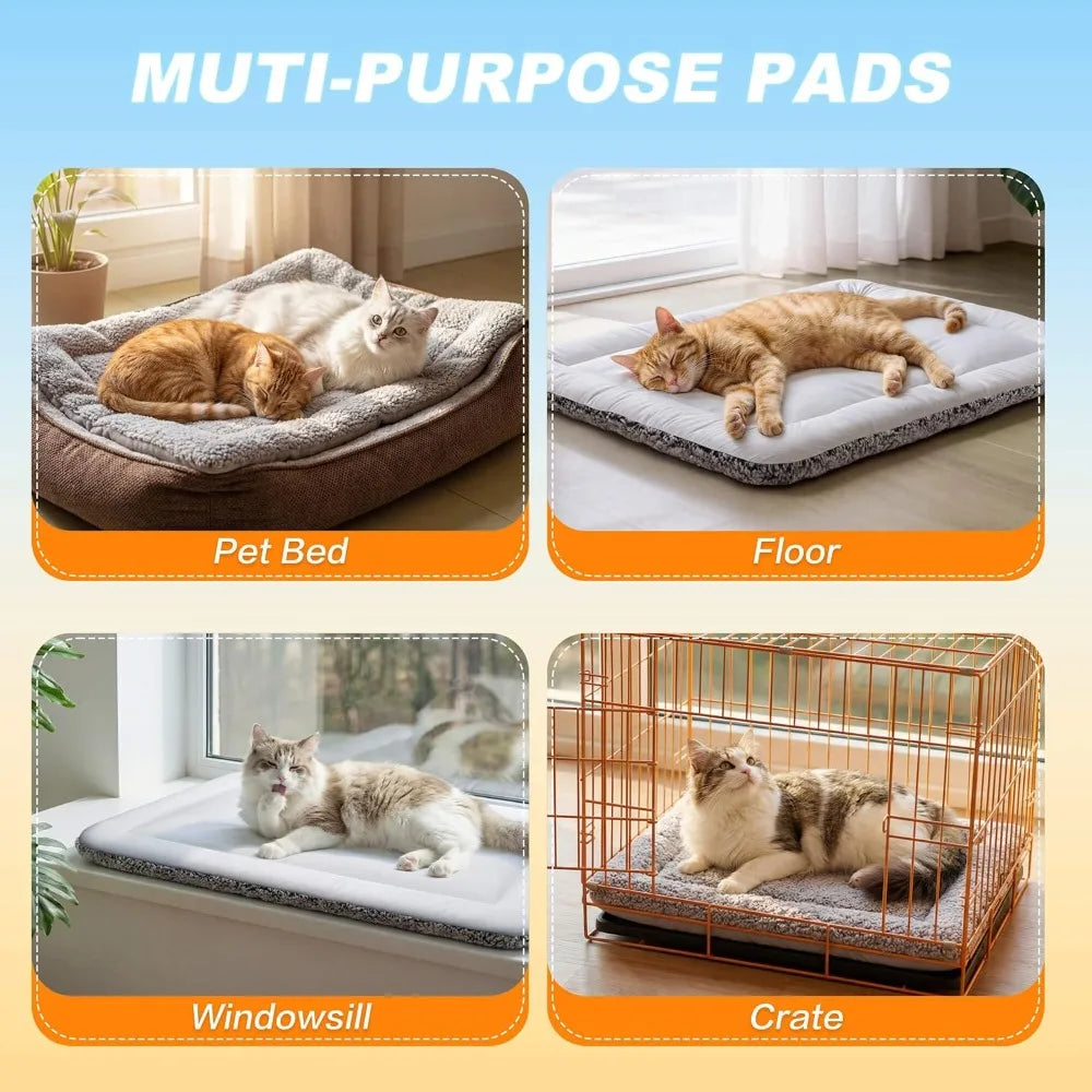 Reversible Cat Cooling & Warming Mat, 18x24, Gray, for Cats & Small Dogs, All-Season Comfort