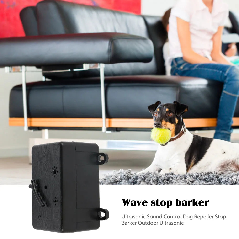 Ultrasonic Outdoor Anti Barking Device 4 Adjustable Level 50 Ft Dog Barking Control Device Rechargeable Safe for Pets and People
