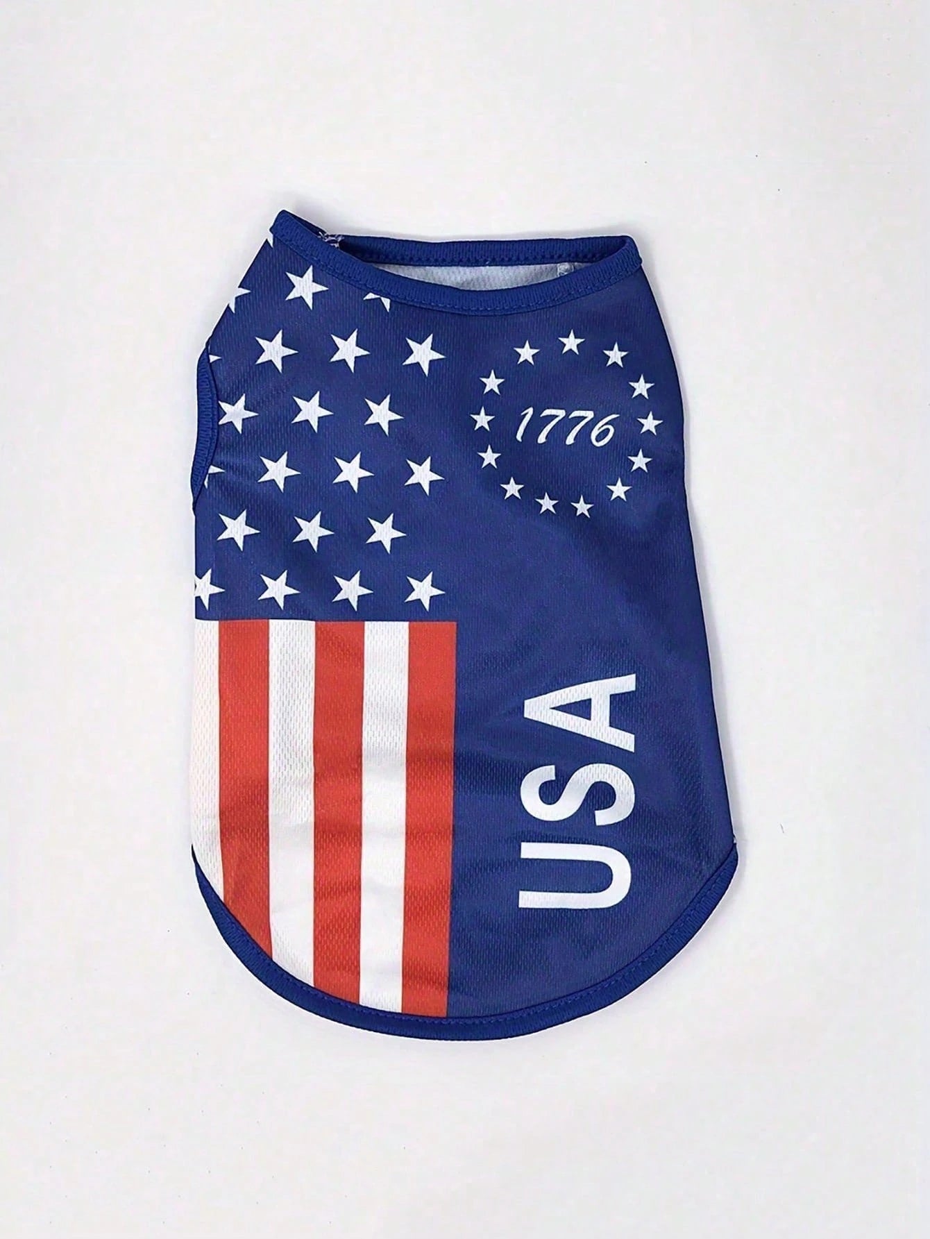 1pc Dog Usa Flag Print Tank Top Breathable Pet Vest For Puppy Cats Patriotic 4Th Of July Style Lightweight Quick Dry Dog Clothes