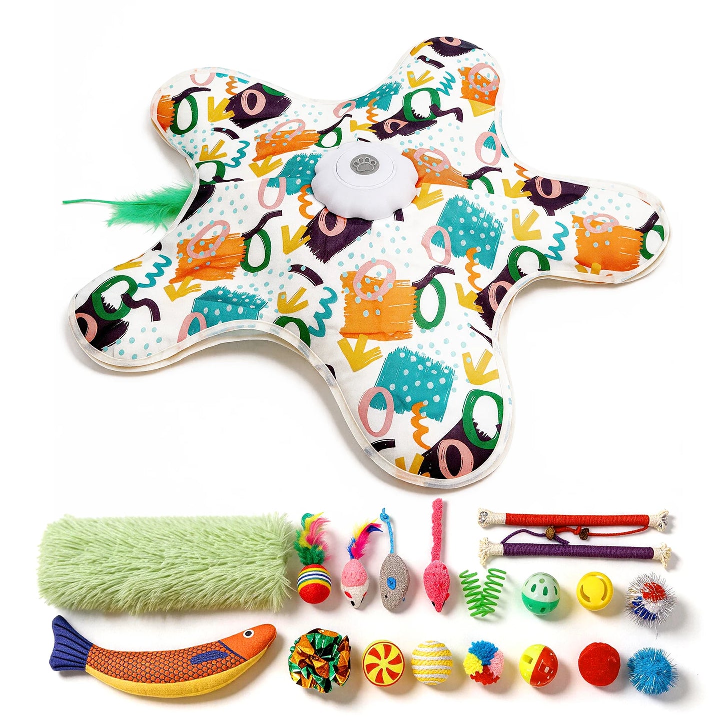 Automatic Interactive Cat Toy Hide And Seek Moving Feather Smart Sensor Durable Kitten Play Toy With Chirps For Bored Cats