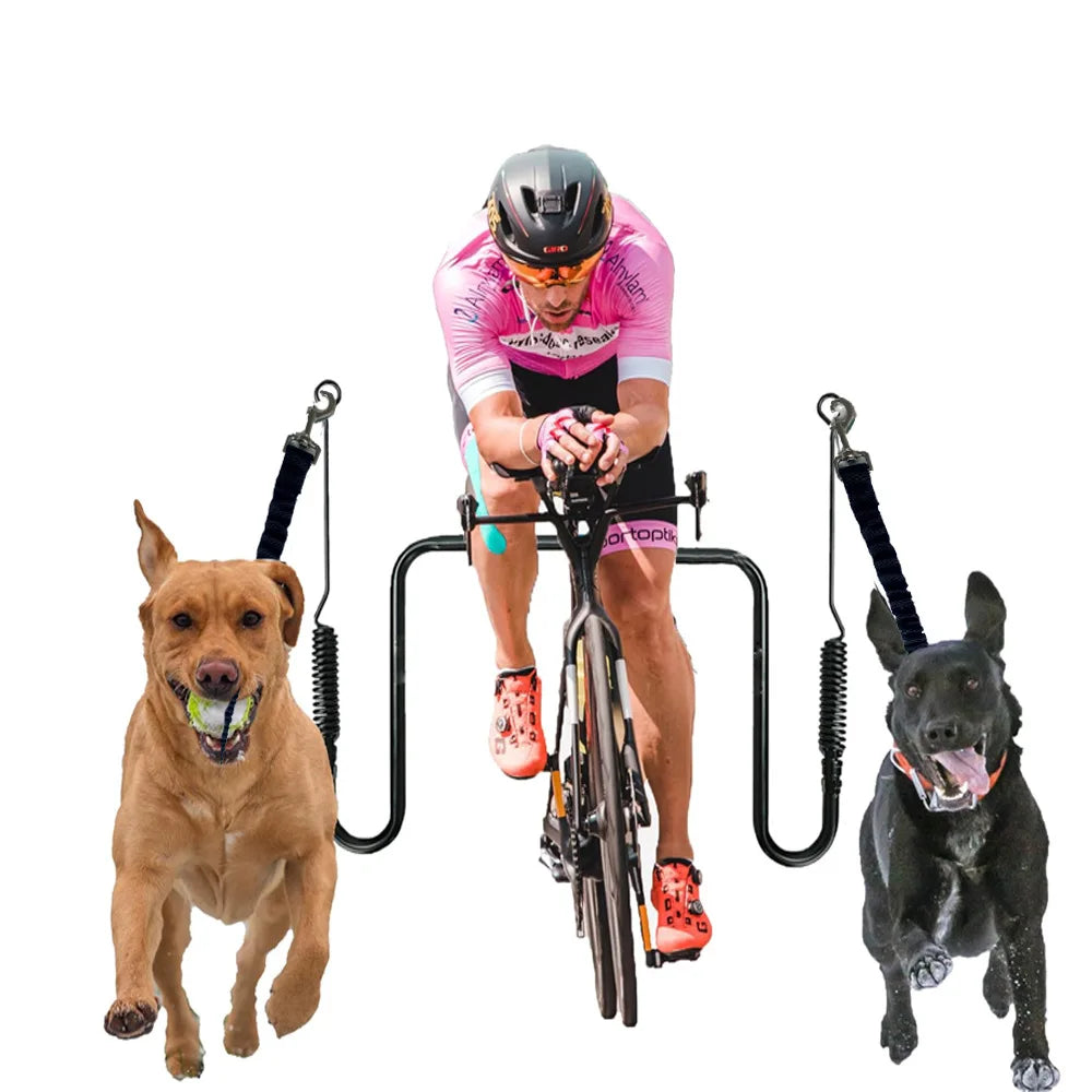 Hands Free Dog Bike Leash Bicycle Dog Walker Attachment Cycling Pet Traction Rope for Outdoor Walking
