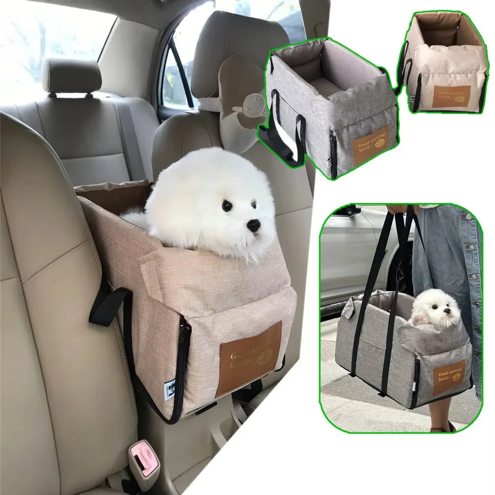 Dog Car Seat Bed Car Central Dog Car Seat Bed Portable Pet Carrier for Small Dogs Cats Safety Travel Bag  Pet  Accessories