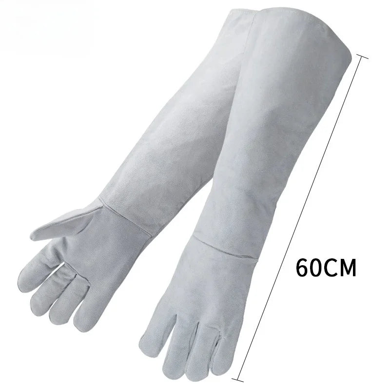 Pet Viper Anti-Bite Gloves Dog Training Anti-cat and Dog Scratch Gloves Anti-scratch Scratch Injury Thickened Extended Cowhide
