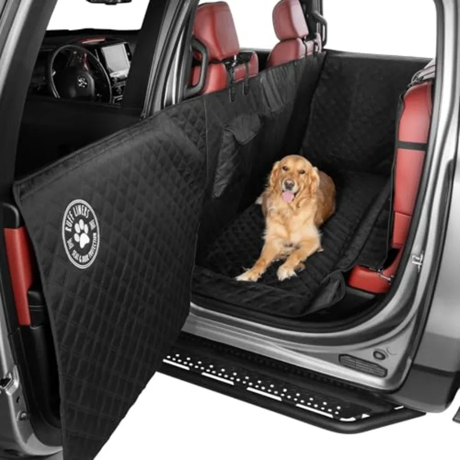 XL Floor Cover with Door Protection Black As Seen on Shark Tank Fits Full Size Crew Cab Trucks with Fold Up Seats Waterproof an