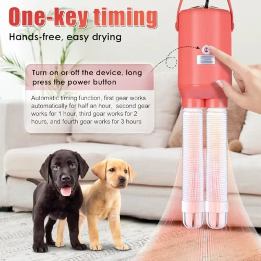 Automatic Pet Dryer Box for Cats and Small Dogs 85L Foldable Design with Timed Operation Noise Reduction Technology and Thermos