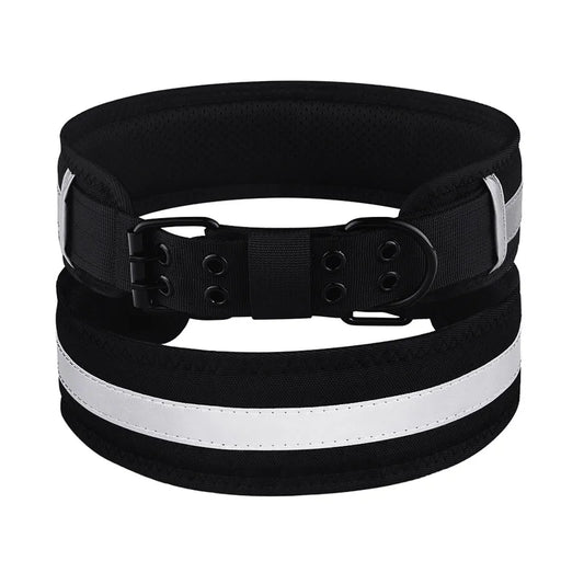 Reflective Solid Color Dog Collar  Polyester Breathable & Comfortable, Anti-Choke Adjustable Pet Collar