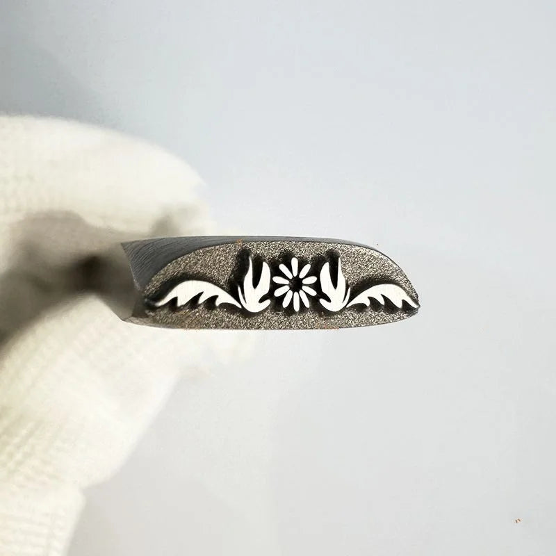 Jewelry Stamps Auspicious Pattern Jewelry Steel Stamps Gold and Silver Bracelet Engraving Dies Gold-Making Tools