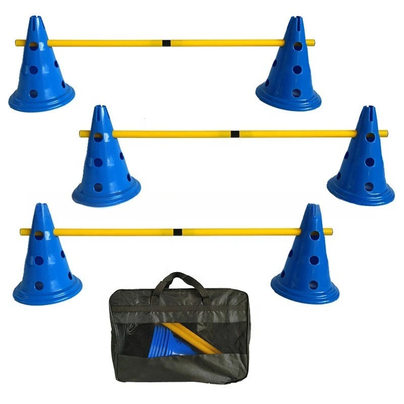 Dog Agility Training Equipment Obstacle Jump Poles Cones Markers Hurdle Set Puppy Fitness Training Tool Small Medium Large Dogs