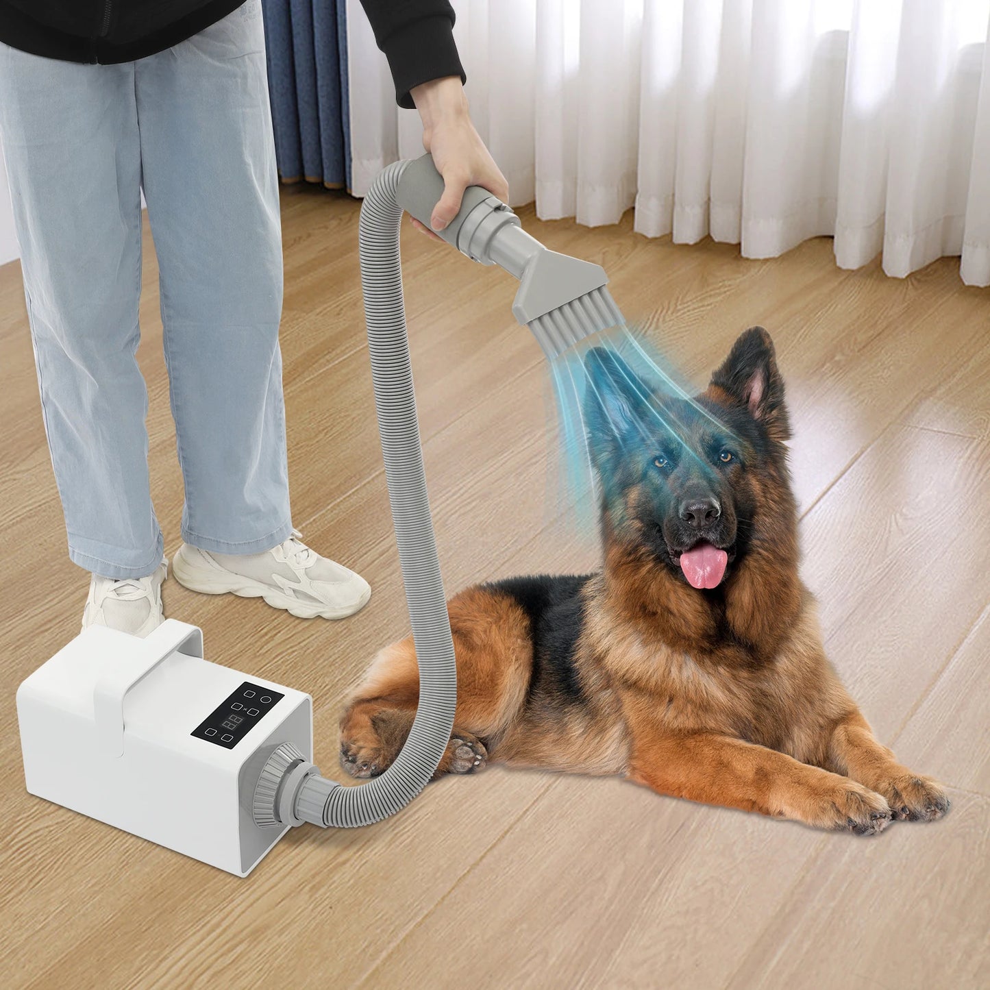 1900w Negative Ion Pet Grooming Hair Dryer Adjustable Temperature Speed For Home Pet Salon Dog Cat Fur Drying