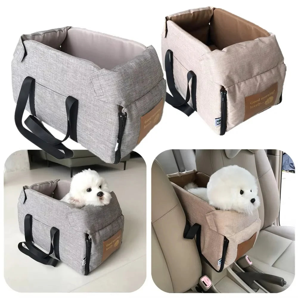 Dog Car Seat Bed Car Central Dog Car Seat Bed Portable Pet Carrier for Small Dogs Cats Safety Travel Bag  Pet  Accessories