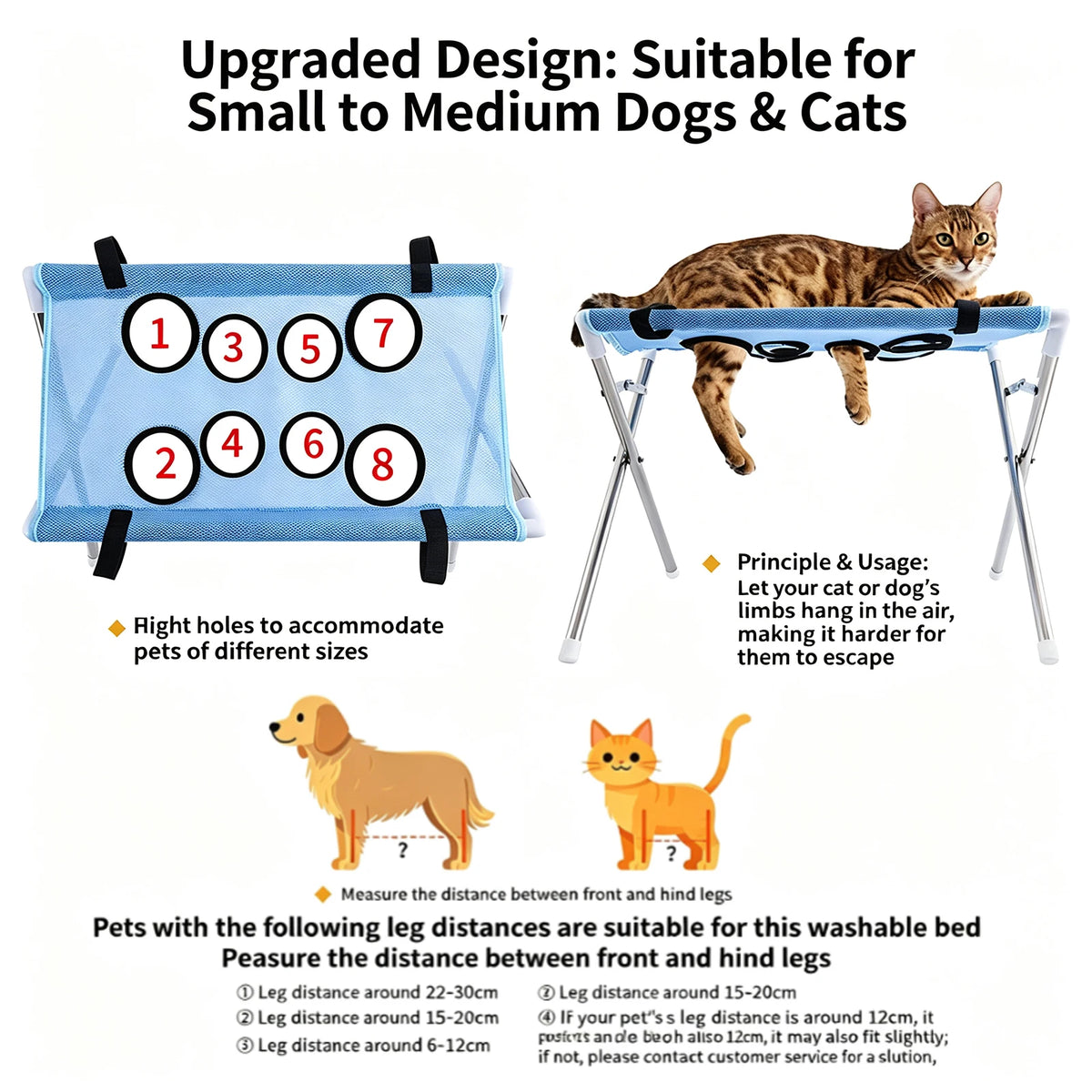 Foldable Pet Grooming Sling Dog Bath Hammock for Small Dogs Cats Nail Trimming Restraint Bag Mesh Fabric