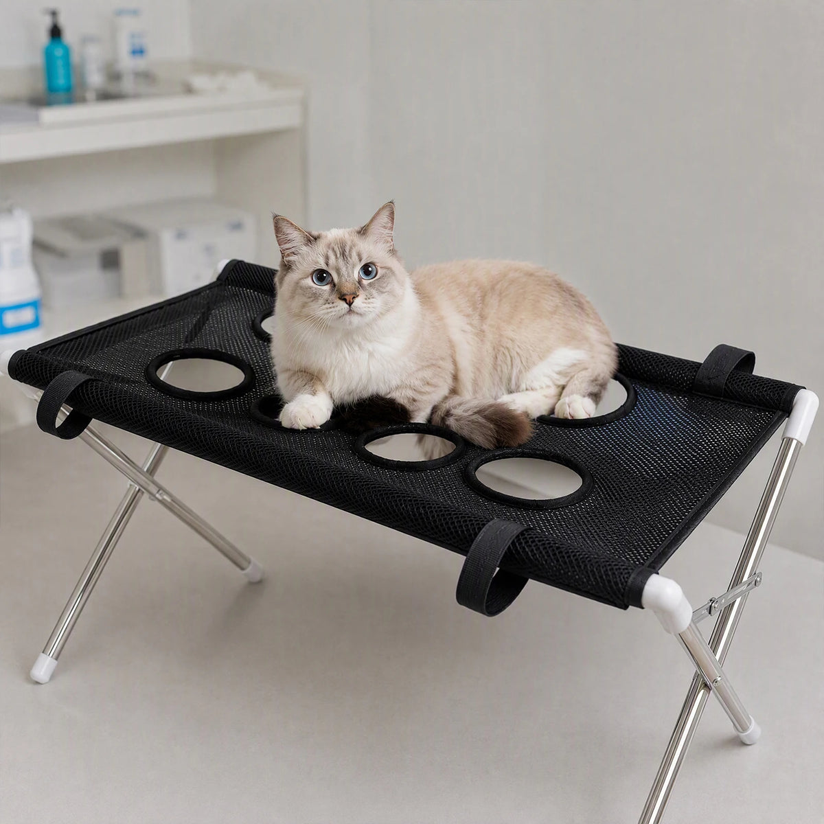 Foldable Pet Grooming Sling Dog Bath Hammock for Small Dogs Cats Nail Trimming Restraint Bag Mesh Fabric