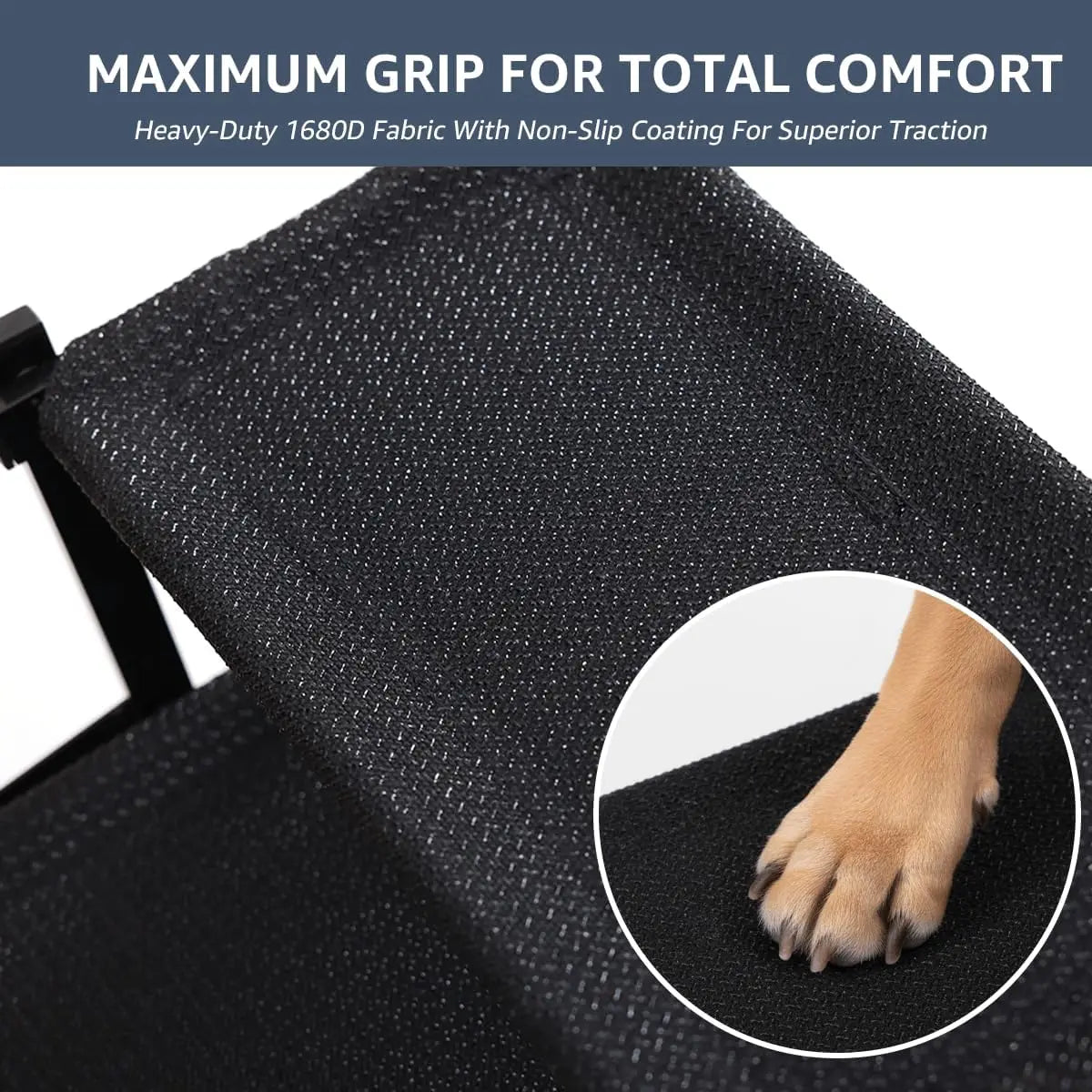 Extra Wide Foldable 6-Step Dog Stairs & Pet Ramp for Large Dogs, Cars, SUVs, Trucks, High Beds, Skid-Resistant Surface, Holds up to 250 lbs