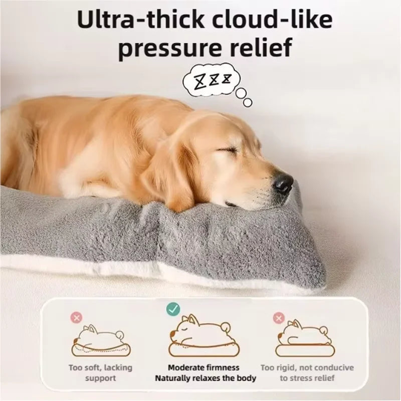 Hot Sale 120*60cm Extra Large Double Sided Dog Bed - Plush Super Soft Polyester Thickened Sofa-Style Mat for Large Breed Dogs