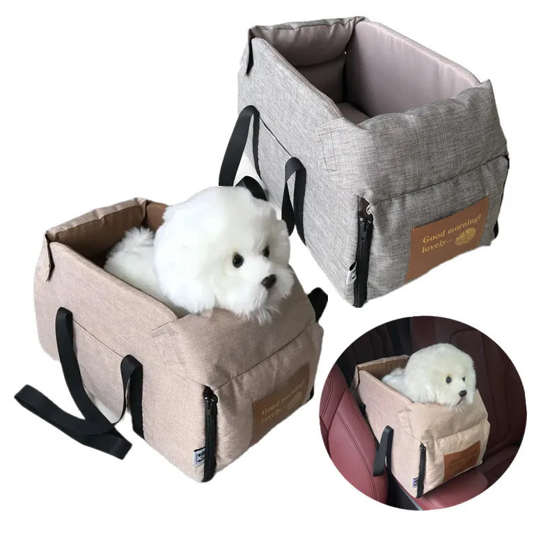 Dog Car Seat Bed Car Central Dog Car Seat Bed Portable Pet Carrier for Small Dogs Cats Safety Travel Bag  Pet  Accessories