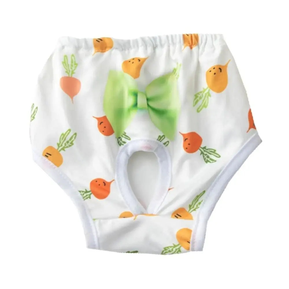 Washable Dog Physiological Pants Cartoon Print Leakproof Dog Menstrual Pants Breathable Cute Pet Diaper Portable Pet Supplies