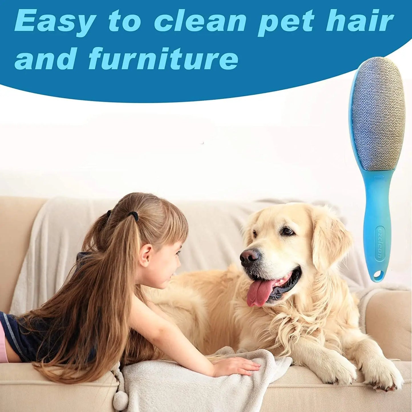4-Pack Lint Brush Set for Clothes, Furniture & Pet Hair Removal - 2 Colors, Reusable Fabric Velvet Brushes