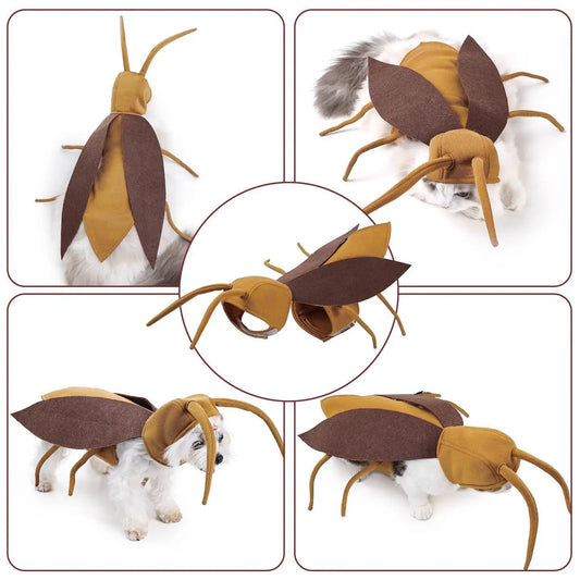 Dog cockroach cosplay transformation costume pet Halloween funny party costume small and medium-sized dog holiday costume