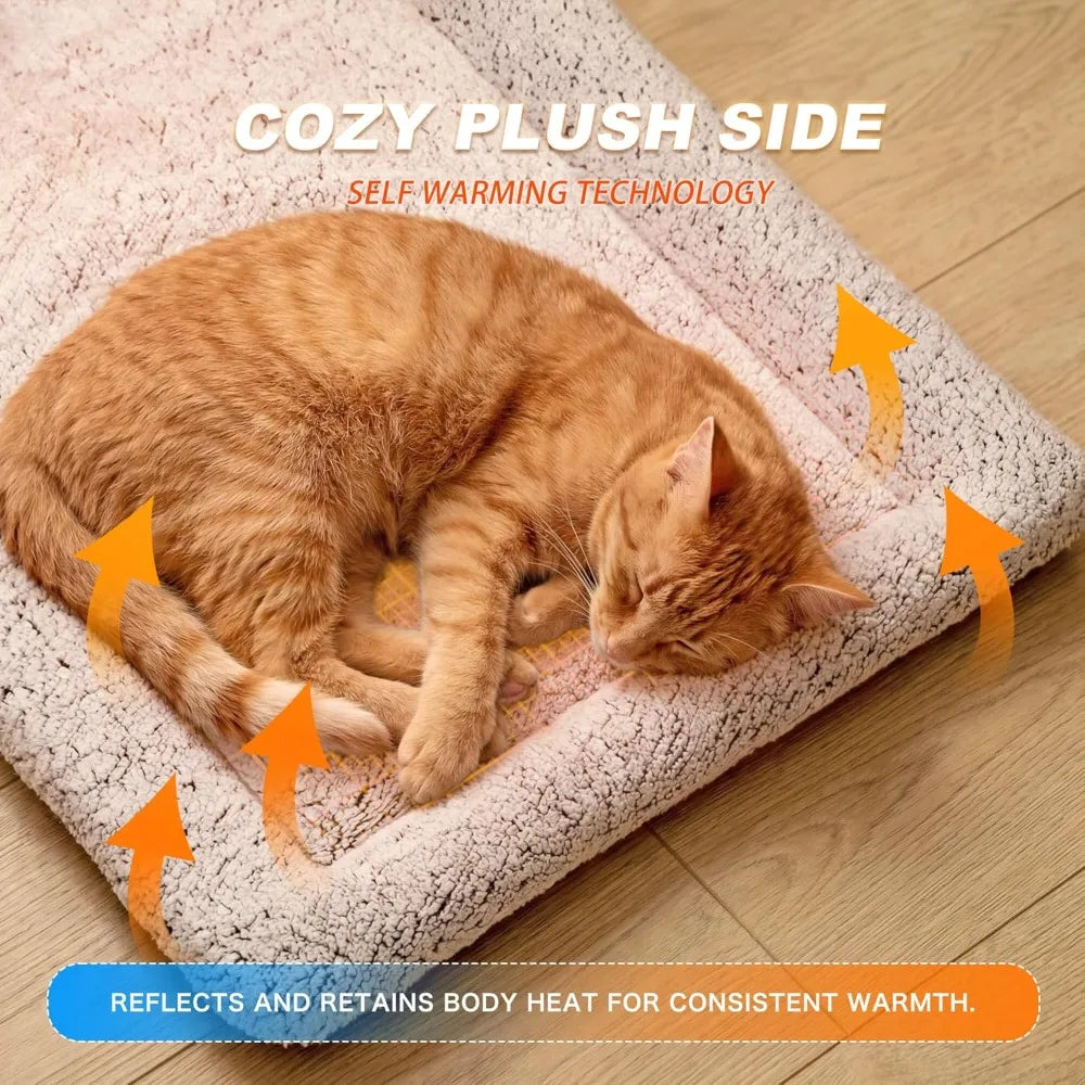 Reversible Cat Cooling & Warming Mat, 18x24, Gray, for Cats & Small Dogs, All-Season Comfort