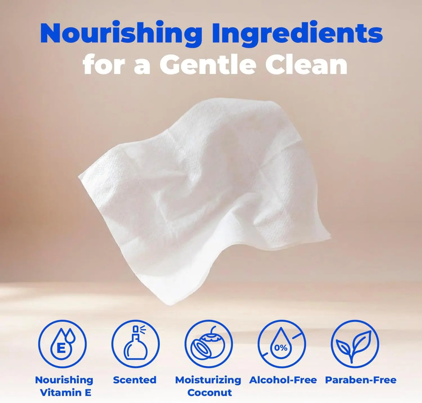 Large 8x9 Dog Wipes - Cleaning & Deodorizing for Paws & Coat - Gentle with Coconut Vitamin E - 100 Count