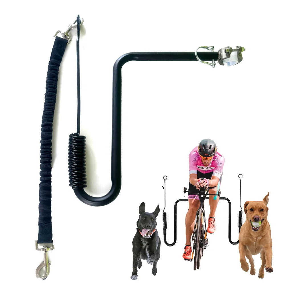 Hands Free Dog Bike Leash Bicycle Dog Walker Attachment Cycling Pet Traction Rope for Outdoor Walking