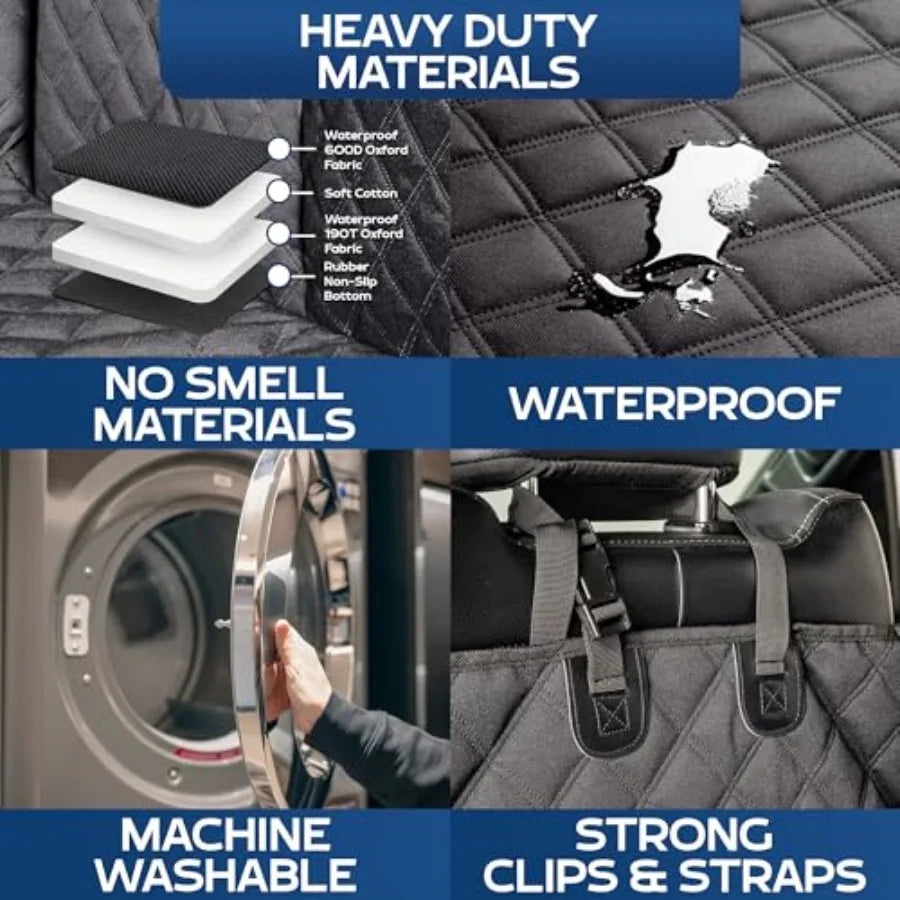 XL Floor Cover with Door Protection Black As Seen on Shark Tank Fits Full Size Crew Cab Trucks with Fold Up Seats Waterproof an